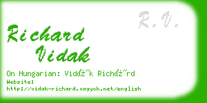 richard vidak business card